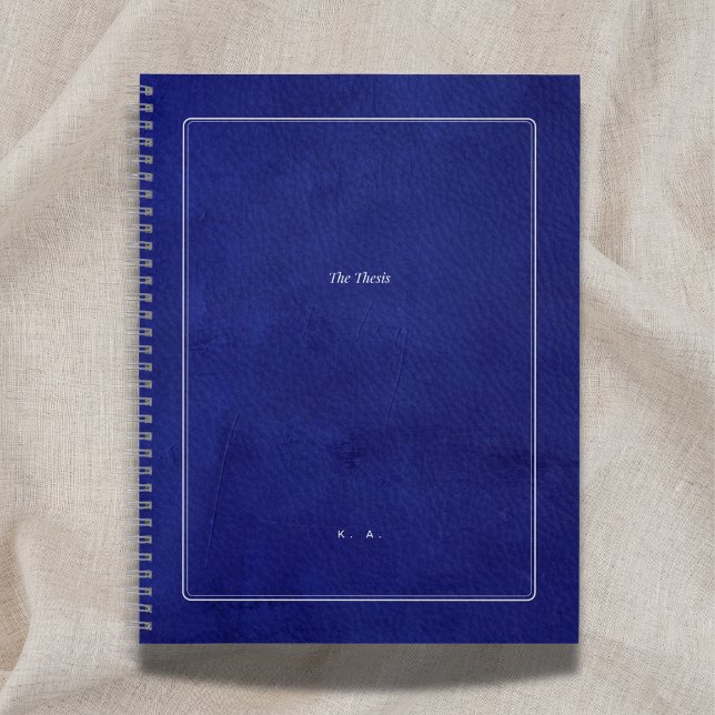 The Thesis | Indigo Leather & Silver Graduation Notebook (Creator Uploaded)