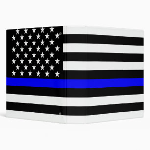 The Thin Blue Line American Flag Decor Binder