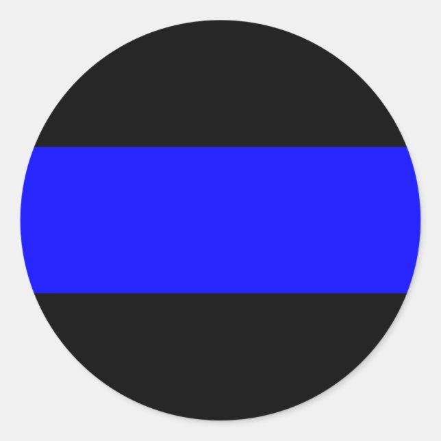The Thin Blue Line Classic Round Sticker (Front)