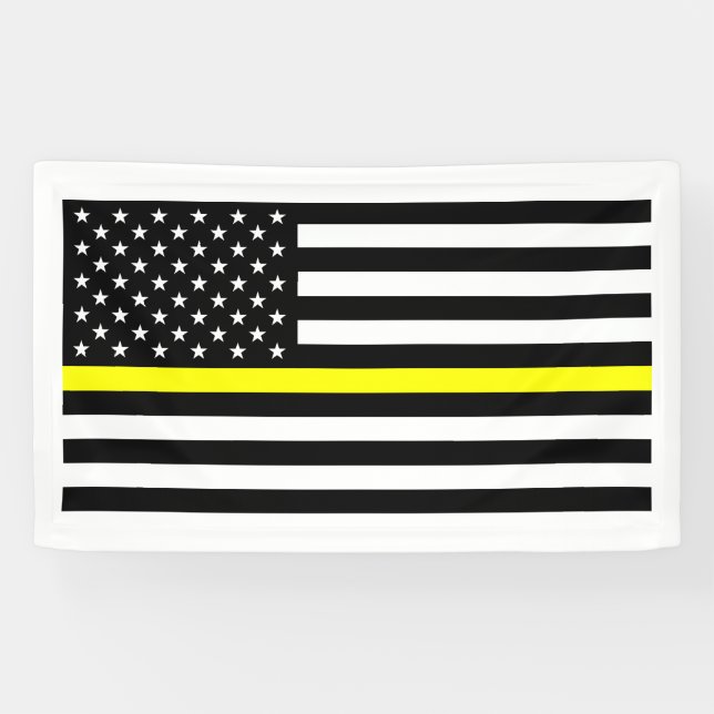 The Thin Gold Line Flag Banner (Horizontal)