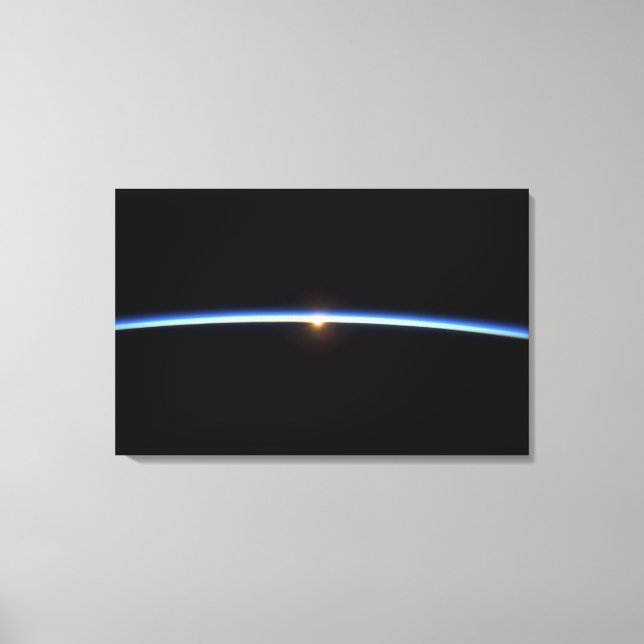 The thin line of Earth's atmosphere 2 Canvas Print (Front)