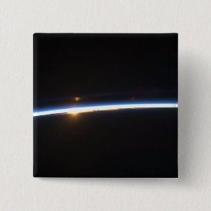 The thin line of Earth's atmosphere 2 Inch Square Button