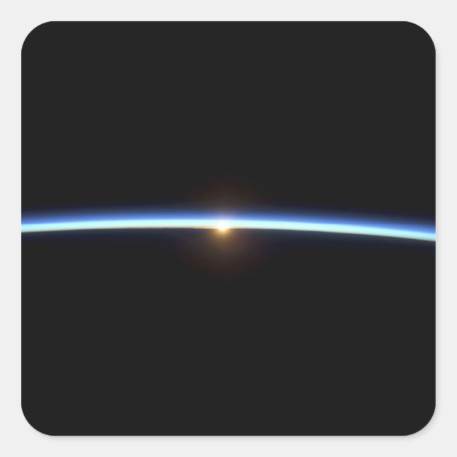 The thin line of Earth's atmosphere 2 Square Sticker (Front)