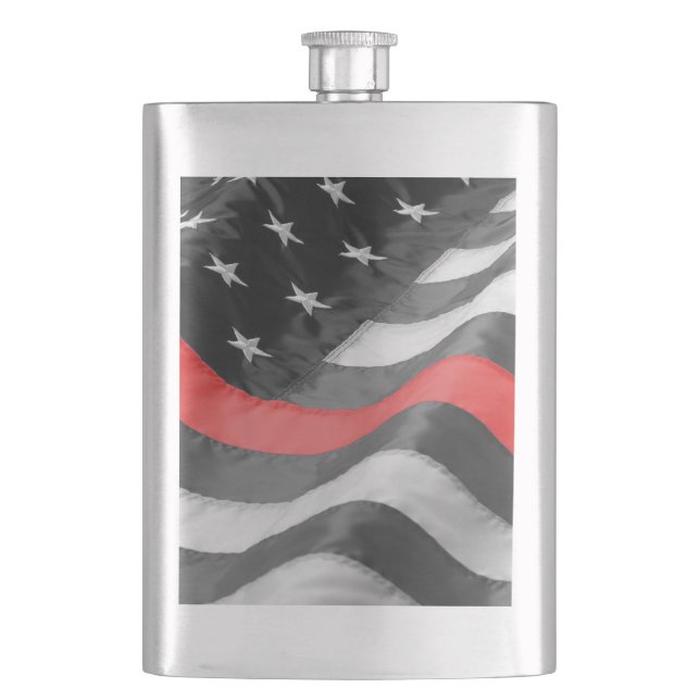 The Thin  Red Line Hip Flask (Front)