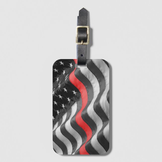 The Thin  Red Line Luggage Tag (Front Vertical)