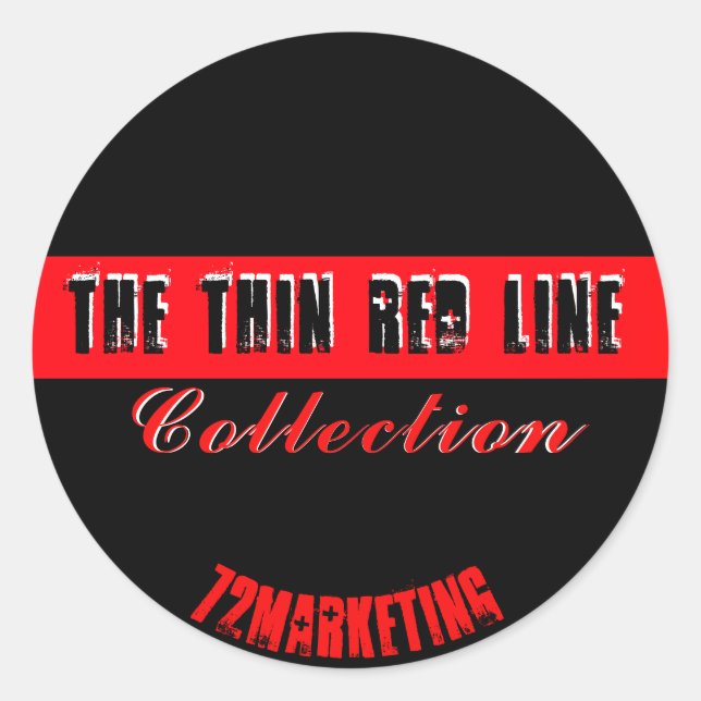 The Thin Red Line Sticker Fire Dept. Collection (Front)