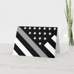 The Thin Silver Line Flag Card