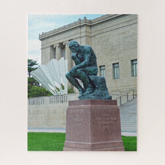 The Thinker and the Shuttlecock, Kansas City, MO Jigsaw Puzzle (Vertical)