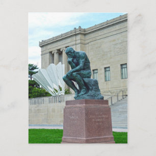 The Thinker and The Shuttlecock, Kansas City, Mo. Postcard