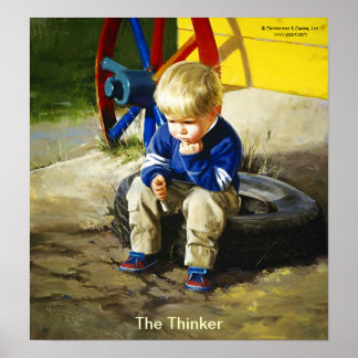 The Thinker (Borderless) Poster