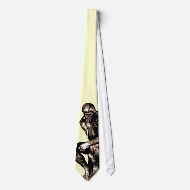 The Thinker by Auguste Rodin - Tie (Front)
