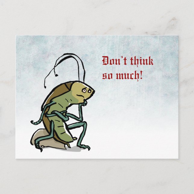the thinker - customizable postcard (Front)