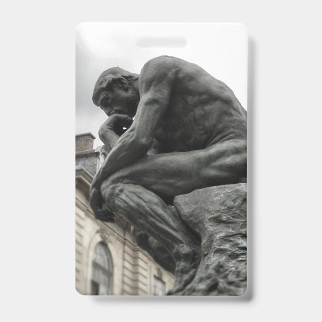 The Thinker Rodin Paris Sculpture Badge (Front)