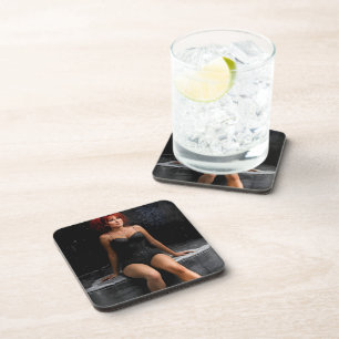The Thinking Room hard plastic coaster