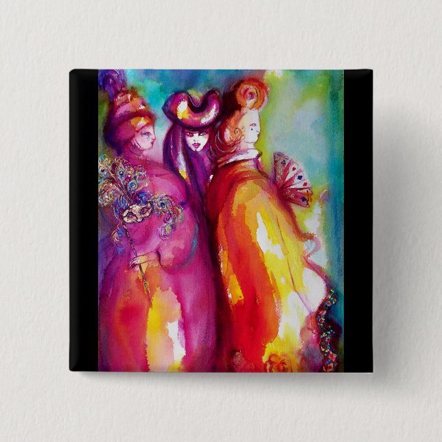 THE THIRD MASK 2 INCH SQUARE BUTTON (Front)