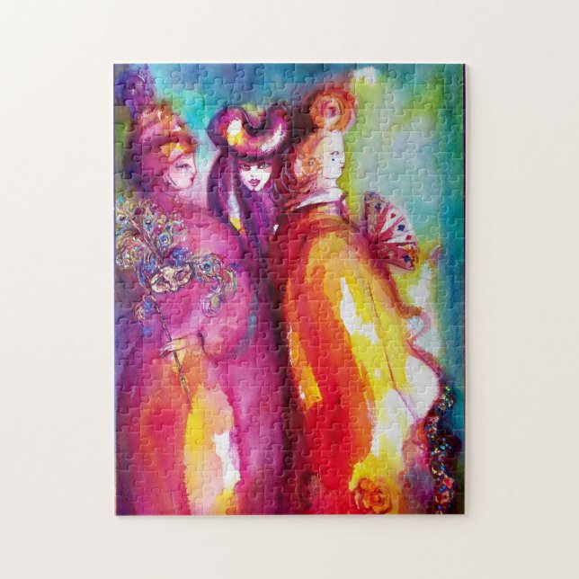 THE THIRD MASK / Venetian Carnival Masquerade Ball Jigsaw Puzzle (Vertical)