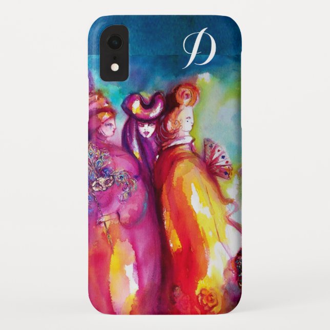 THE THIRD MASK Venetian Masquerade Monogram Case-Mate iPhone Case (Back)