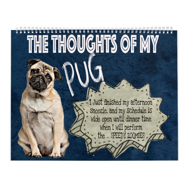 The Thoughts of My Pug Calendar (Cover)