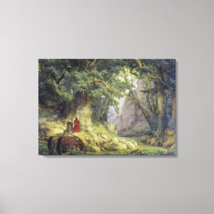The Thousand-Year Oak Tree (by Karl Lessing) Canvas Print