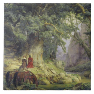 The Thousand-Year Oak Tree (by Karl Lessing) Tile