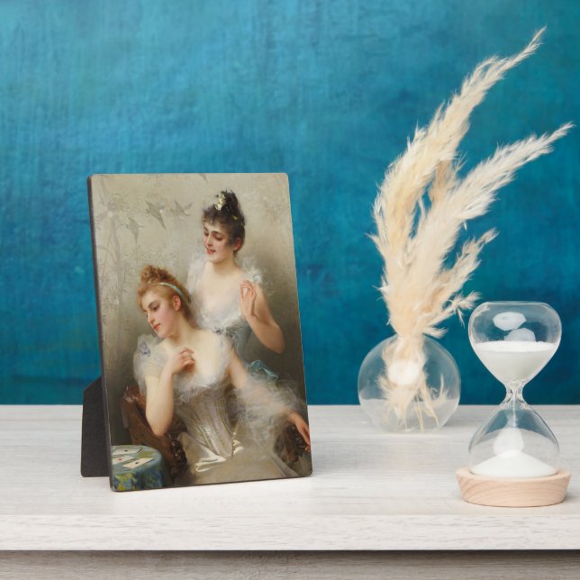 The Three Aces by Vittorio Matteo Corcos Plaque (Side)