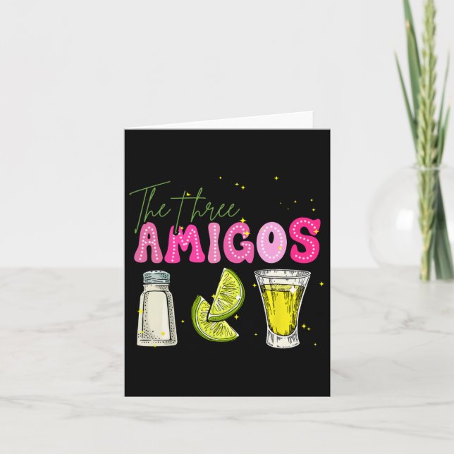 The Three Amicos Cinco De Mayo Tequila Drink Women Card (Front)