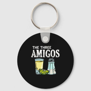 The Three Amigos Tequila Lime Salt Party Humour Keychain