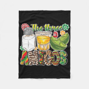 The Three Amigos Tequila Salt Lime Cinco De Mayo Fleece Blanket