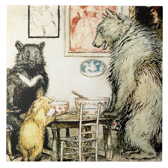 “The Three Bears” by Arthur Rackham Tile (Front)