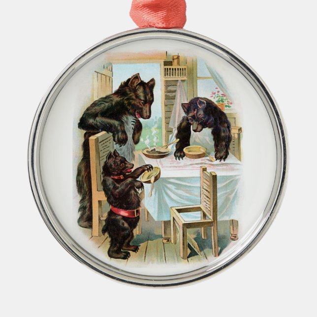 The Three Bears Metal Ornament (Front)