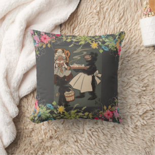 The Three Bears Throw Pillow