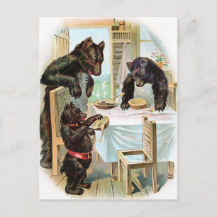 "The Three Bears" Vintage Postcard