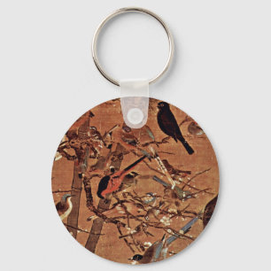 The Three Friends And A Hundred Birds By Pien Keychain