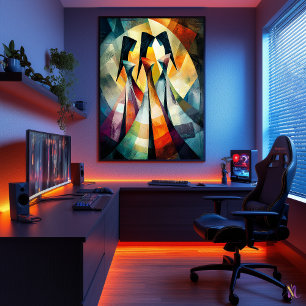 The Three Graces - Cubist masterpiece inspired Poster