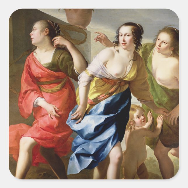 The Three Graces Square Sticker (Front)