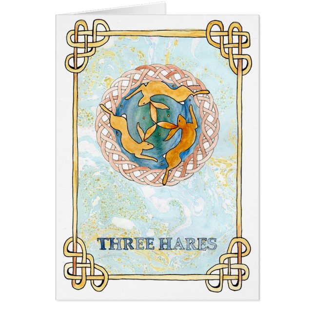 The Three Hares card (Front)