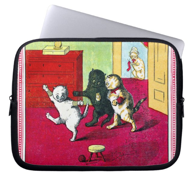 The Three Little Kittens Laptop Sleeve (Front)