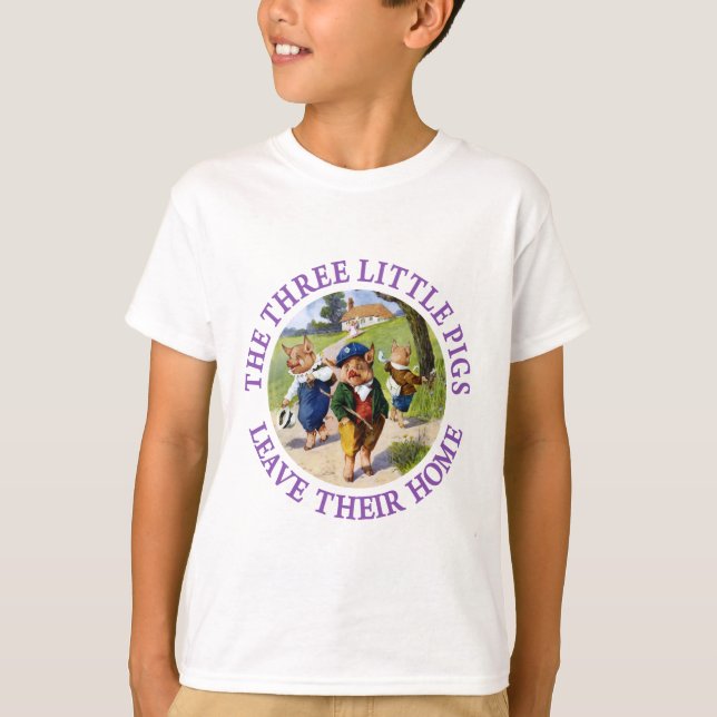 The Three Little Pigs Leave Their Home T-Shirt (Front)