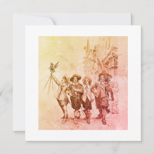 The Three Musketeers by Alexandre Dumas Invitation (Front)
