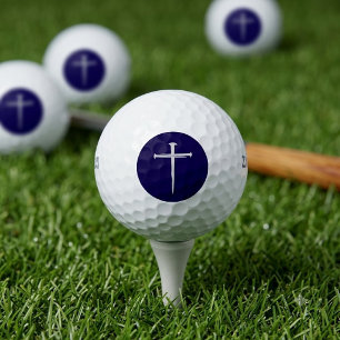 The Three Nails Navy Cross Christian Golf Balls