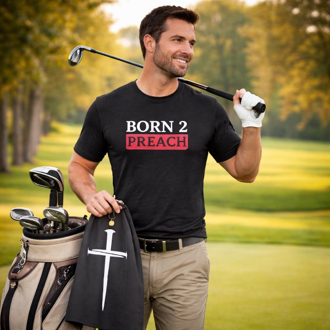 The Three Nails White Cross Christian Golf Towel (Creator Uploaded)