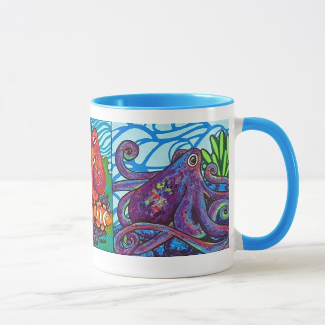 "The Three Octoteers!" Original Art Beverage Mug  (Right)
