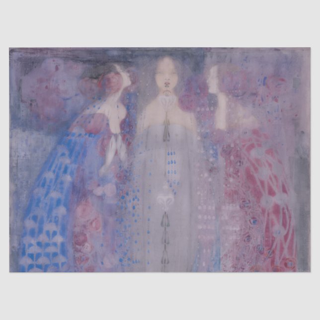 The Three Perfumes, Margaret Macdonald Mackintosh Tissue Paper (Front)