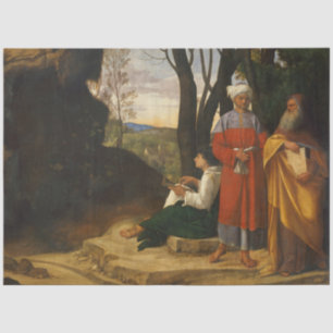 The Three Philosophers (Wise Men) (by Giorgione) Tissue Paper