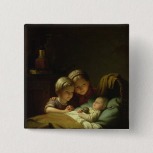 The Three Sisters 2 Inch Square Button