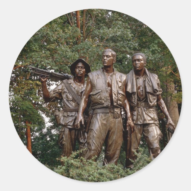 The Three Soldiers Classic Round Sticker (Front)