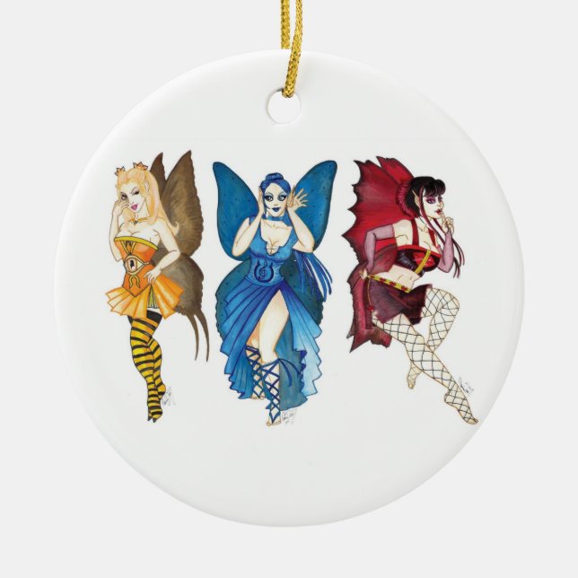 The Three Wise Fairies Ornament (Front)