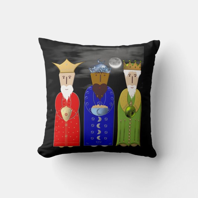 The Three Wise Men Throw Pillow (Front)