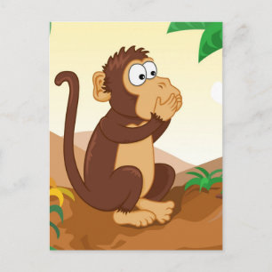 The three wise monkeys postcard