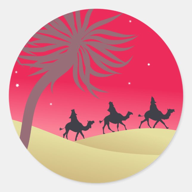 The Three Wisemen Classic Round Sticker (Front)